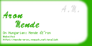 aron mende business card